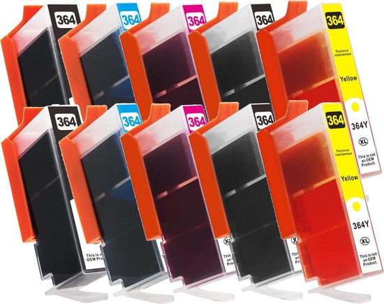 MediaHolland - Huismerk Inkt Cartridges voor HP 364XL Printers - Set van 10 Stuks - 4 Kleuren - HP Inktpatronen, Cartridge