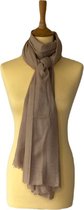 Pashmina sjaal effen - lichtbruine sjaal geweven van 100% kasjmier