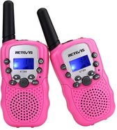 Vitafa Walkie Talkie voor kinderen - Portofoon - Walkie-talkies - Oplaadbaar - Speelgoed - Roze