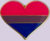 LGBTIQ Pride Biseksueel Kledingspeld Enamel Emaille Pin Badge Reverse Pin Broche