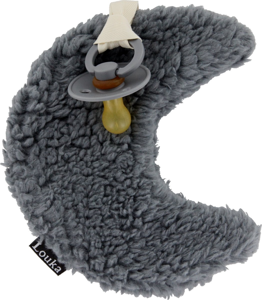 Goedkoopste Louka speendoekje maan grijs - meisje - jongen - teddy - speenknuffel - excl. Speen