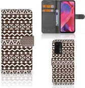 Bookcase OPPO A54 5G | A74 5G | A93 5G Hoesje Aztec Brown