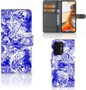 Multi Angel Skull Blue