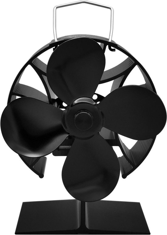 Foto: Wolff mount rond model haardventilator warmte aangedreven ventilator kachelventilator