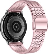 Strap-it Luxe stalen bandje 22mm - smartwatch bandje geschikt voor Samsung Galaxy Watch 46mm / Galaxy Watch 3 45mm / Gear S3 Classic & Frontier - Amazfit GTR 47mm / GTR 2 / GTR 3 - Pro - OnePlus Watch - rosé pink