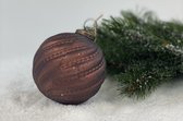 Oneiro's luxe kerstbal BAM Bruin– ø10 cm - kerstbal - luxe verpakking – kerstcollectie – kerstdecoratie – kerstboomhanger – kerstversiering – goud