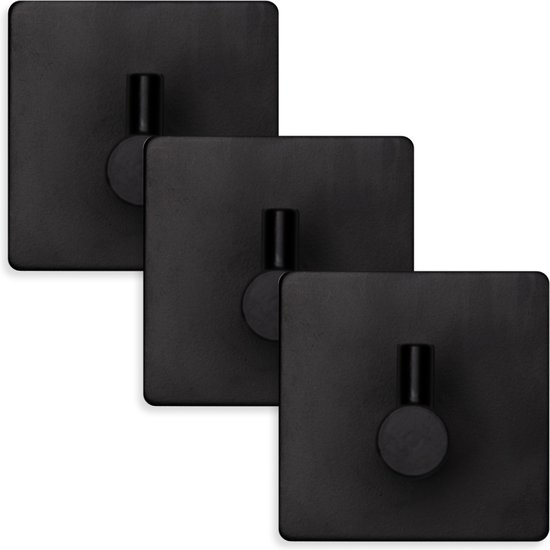 EAVY Set Van 4 Zelfklevende Handdoekhaakjes RVS Handdoekhouder Wandhaak Plakhaak Wit 6 31338