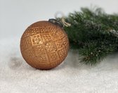 Oneiro's luxe kerstbal STRAAL Koper  – ø10 cm - kerstbal - luxe verpakking – kerstcollectie – kerstdecoratie – kerstboomhanger – kerstversiering – goud