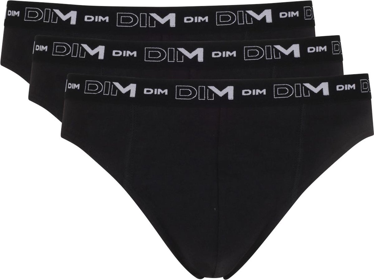 Dim Coton Stretch - 3 pack Heren Slips - Zwart/Zwart/Zwart - maat XL