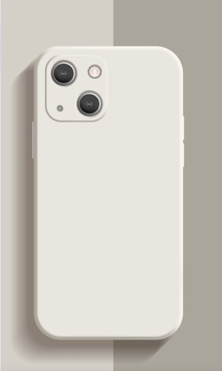 Nixnix - Iphone 13 telefoon hoesje siliconen - Wit - Phone case