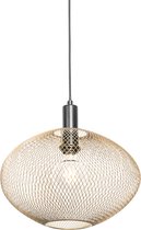 QAZQA molly - Industriele Hanglamp - 1 lichts - Ø 400 mm - Goud/messing - Industrieel -  Woonkamer | Slaapkamer | Keuken