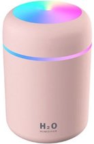 Humidi Draagbare Humidifier - Aroma Diffuser - Geurverspreider - USB Oplaadbaar - Stijlvol Design met Sfeerlicht - 300ML - Incl. Twee filters - Roze