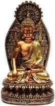 Yogi & Yogini - Boeddha Beeld - De Aarde Als Getuige - 17,8 cm