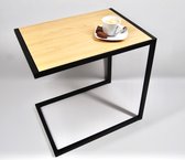Laptop-, zeteltafel - Zwart - Metaal - Eik - 54 x 40 x 54 - MY Own Table 005A