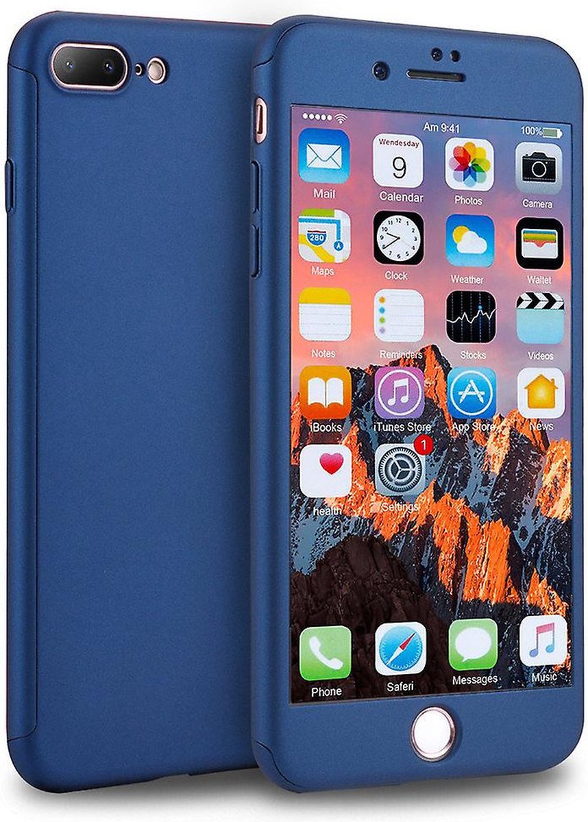 iPhone 7 plus 360 graden hoesjes - Blauw