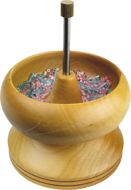 Houten kralenspinner - Kralenspinner met 2 naalden voor het maken van DIY-sieraden