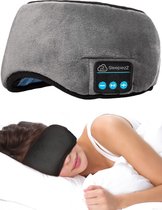 SleepiezZ Verduisterend Slaapmasker met Speakers – Bluetooth Slaapmasker Vrouwen & Mannen – Nachtmasker & Oogmasker voor Slaap - Grijs