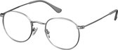 Solar Eyewear Leesbril Ovaal Unisex Acryl Zilver Sterkte +2,00