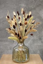 Droogbloemen - Boeket Meike (incl. Vaas)