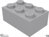 Lego Bouwsteen 2 x 2, 3002 Licht blauwgrijs 100 stuks