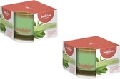 Bolsius Geurglas 63/90 Green Tea - 2 stuks