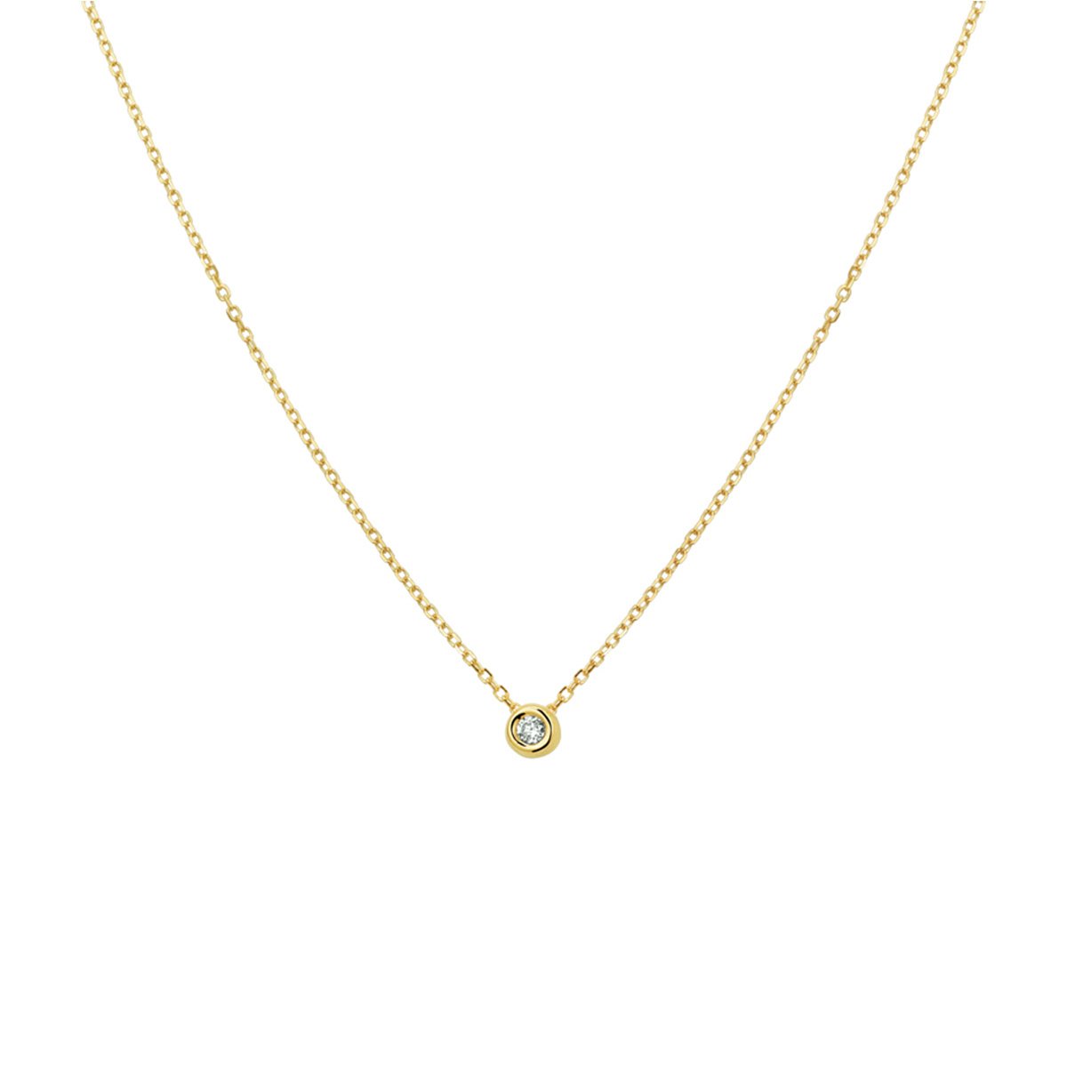 Collier Diamant 0.03ct H Si 41 - 43 - 45 Cm