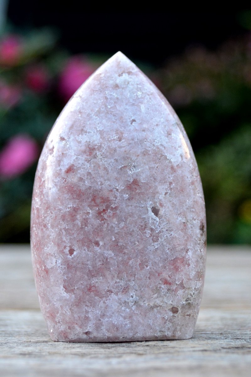 Decoratief edelsteen roze Amethist sculptuur # 6