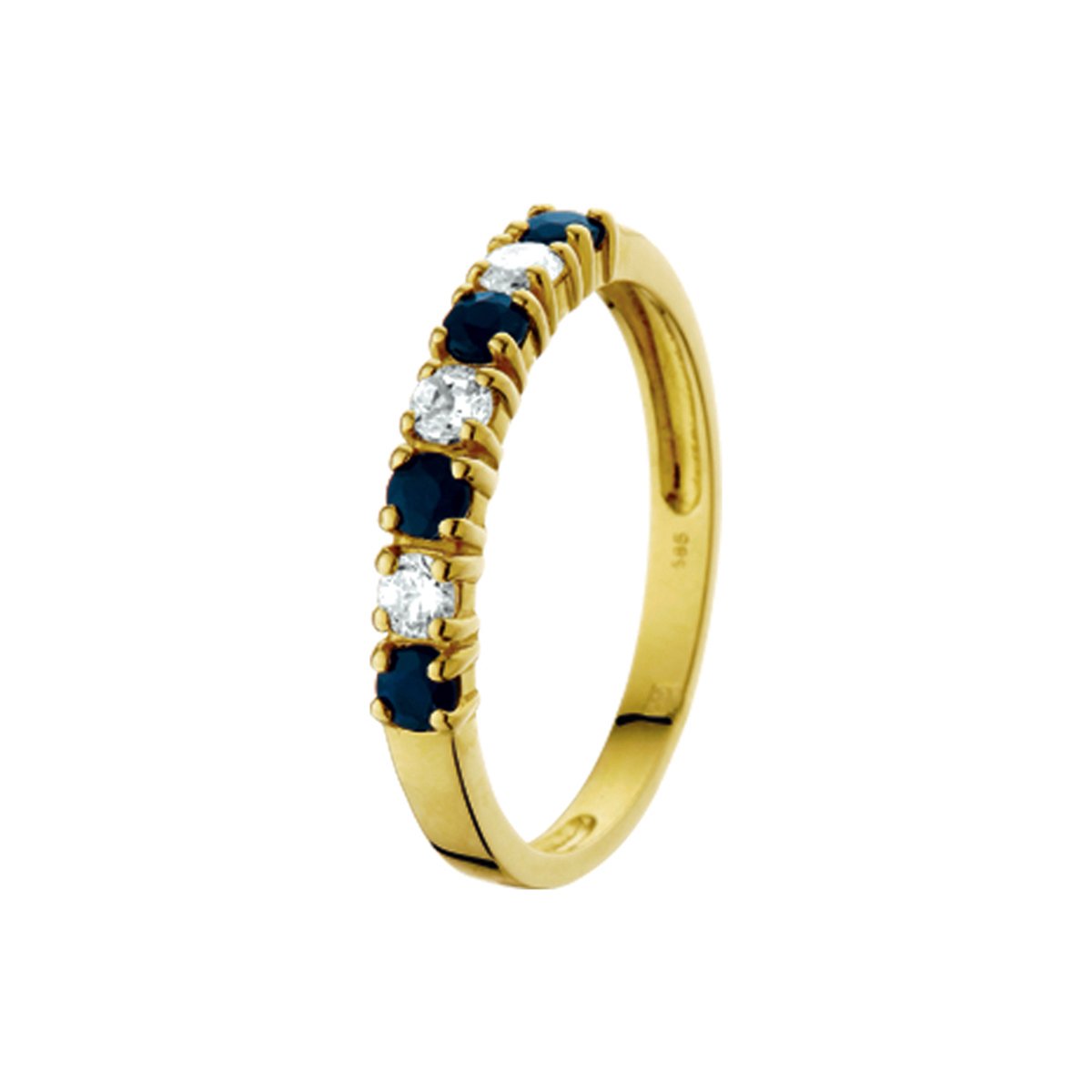 Ring Saffier En Zirkonia