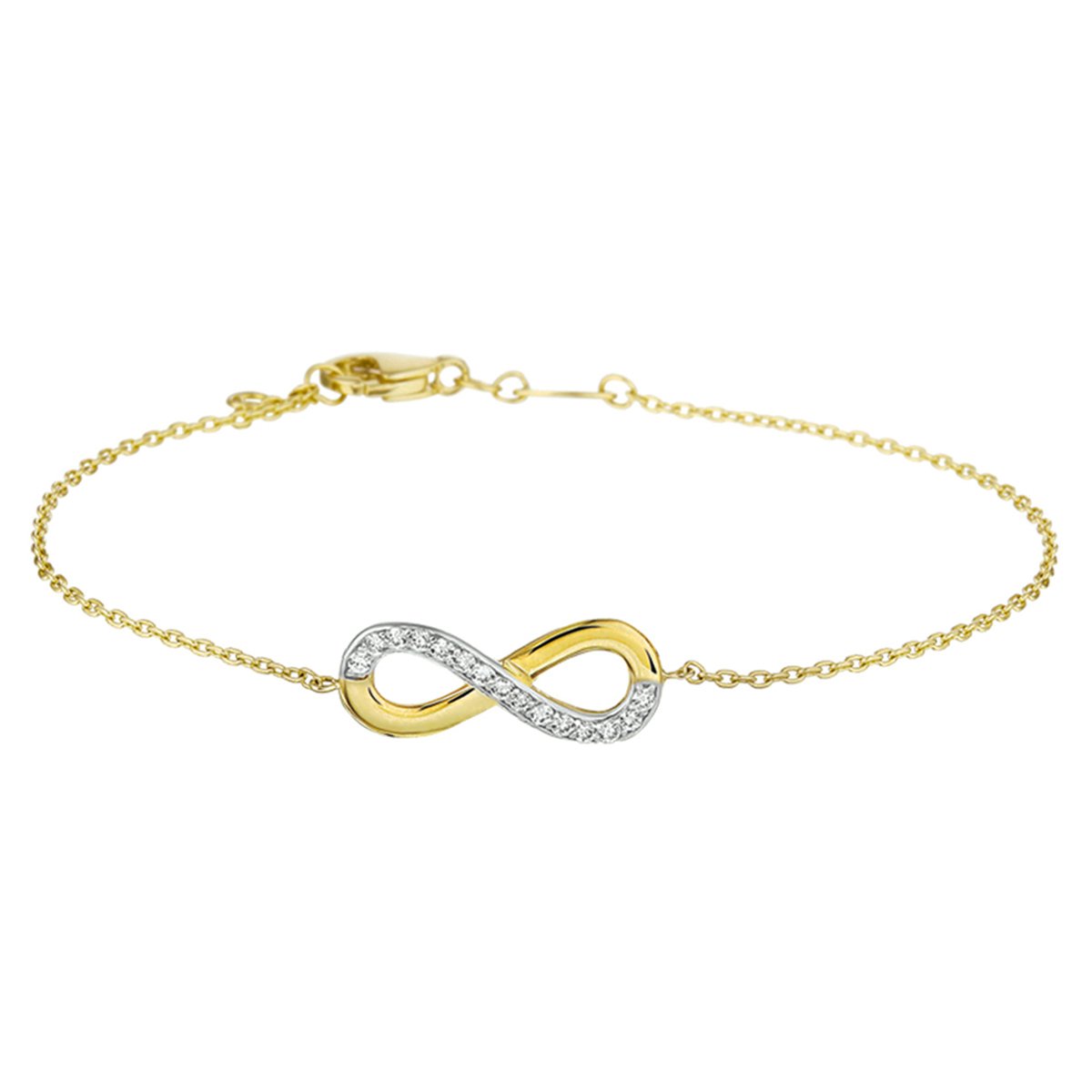 Armband Infinity Zirkonia 17,5 + 1 Cm