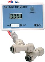 HM Digitale In-line Dual TDS Meter voor omgekeerde Osmose apparaten en RO/DI Filters.