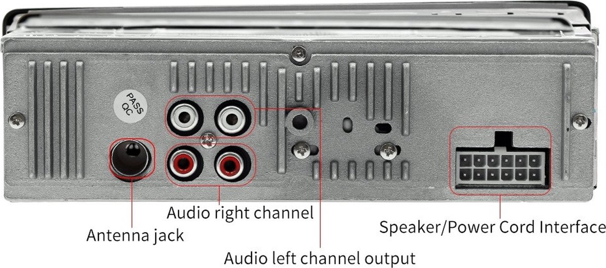Autoradio TechU™ T89+ – 1 Din + Télécommande – Bluetooth – AUX