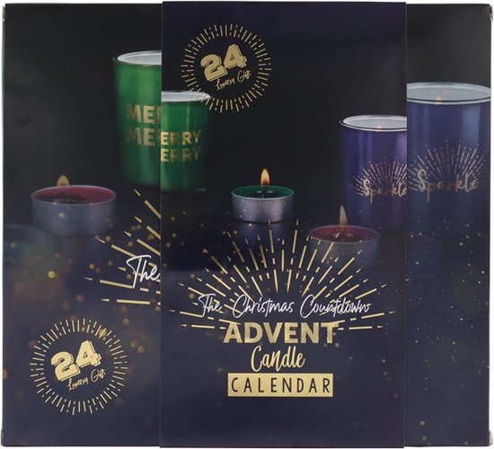 Candle / Kaarsen Advent kalender - 24 delig - kerst - christmas advent - kaarsen