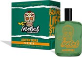 Rebel Fragrances Adventure Eau De Toilette Mannen - 100 ml -  Mannen Parfum - Mannen Cadeautjes - Verleidelijk en Intrigerend Herengeur