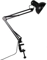 Flisker® Bureau Leeslamp - Flexibel Leeslampje - Lamp Met Klem - LED Verlichting - Tafellamp - Bureaulamp - Verstelbare Zwenkarm - Zwart