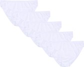 5x Katoen, witte damesslipjes, OEKO-TEX
