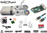 Retro Gaming Set NPyxel - incl Raspberry Pi 3B+, 2x RF Controllers, 2x USB extender, Raspberry Pi power supply, 1.5M HDMI 2.0 cable, 32GB SD