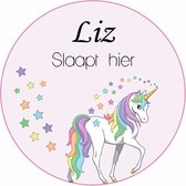 LBM gepersonaliseerde Unicorn sticker - muursticker
