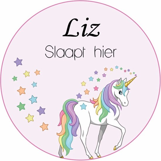 LBM gepersonaliseerde Unicorn sticker - muursticker | bol
