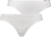 Hunkemöller String Onderbroek 2-pack Angie - wit - Maat XS