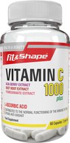 Fit&Shape Vitamine C1000 Plus  60 capsules ( bevat 1000mg vitamine C + Acaibessen, Rode Bieten & granaatappel extract)