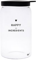 Glazen voorraadpot XS - Happy ingredients