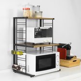 Simpletrade Keukenplank voor magnetron - Flessenrek - Opbergrek - 60x72x36cm