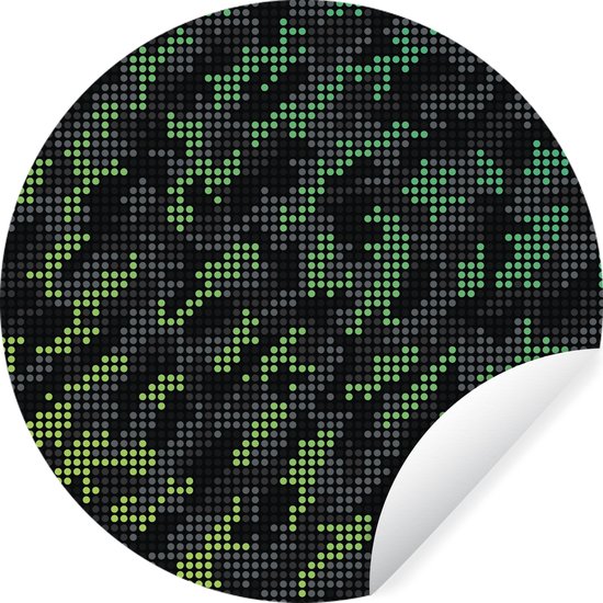 Motif de camouflage de pois verts et gris Sticker papier peint cercle mural ⌀ 120 cm / cercle papier peint / cercle mural / cercle vivant - auto-adhésif et découpe ronde