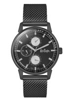 Lee Cooper LC06580.650 - Horloge - Analoog - Heren - Milanees band - Zwart