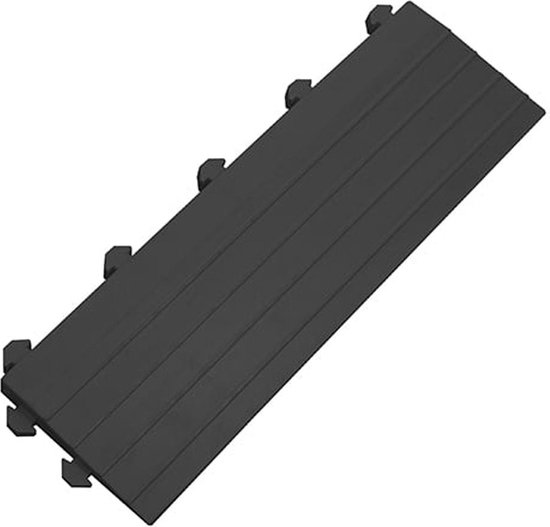 COBA Modulaire werkplaatsmat Zijstuk mannelijk Zwart - Anti vermoeidheidsmat - 15.5x50 cm