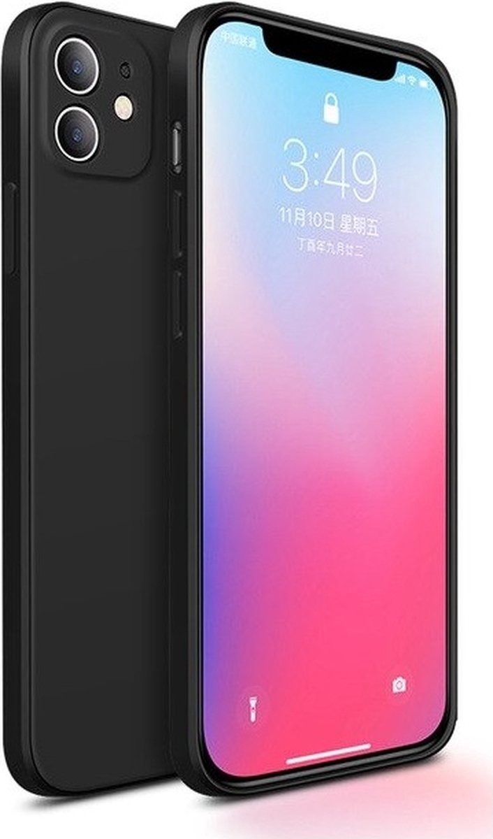 DrPhone IH6 – Siliconenhoesje Hoesje – 6,7 Inch - TPU – Zachte binnenkant – Camera Bescherming - Geschikt voor iOS Smartphone 13 Pro Max - Zwart