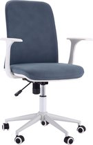 Mijn Werkkamer Bob Design Bureaustoel - Comfortabel - Design - Wit & Blauw
