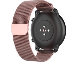 Strap-it Milanees bandje 22mm - luxe smartwatch horlogeband geschikt voor Samsung Galaxy Watch 1 46mm / Galaxy Watch 3 45mm / Gear S3 Classic & Frontier - Amazfit GTR 47mm / GTR 2 / GTR 3 - OnePlus Watch - roze
