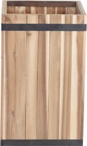 Houten Bloembak - Bloembak Vierkant - 35 × 35 × 55 cm - Bloembak Hoog Middel - Het Mandenhuys