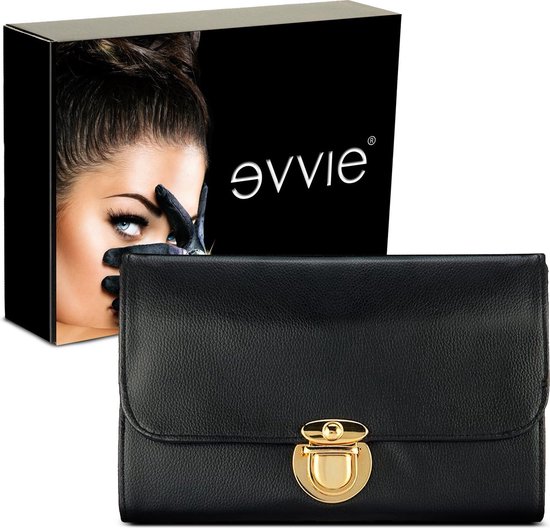 Evvie® professionele 26-delige make-up kwasten set Deluxe - geschikt voor oogschaduw, lippenstift, concealer en foundation - in luxe etui en Giftbox - Evvie